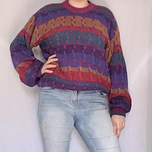 Chunky Sweater, Colours by Alexander Julian, Men's Large true vintage